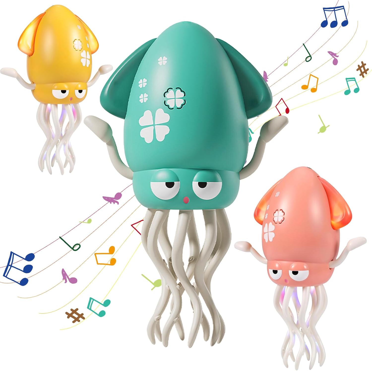 Электрическая танцевальная игрушка-осьминог, детская звуковая и световая игрушка для предотвращения препятствий, имитация осьминога, детские забавные интерактивные игрушки