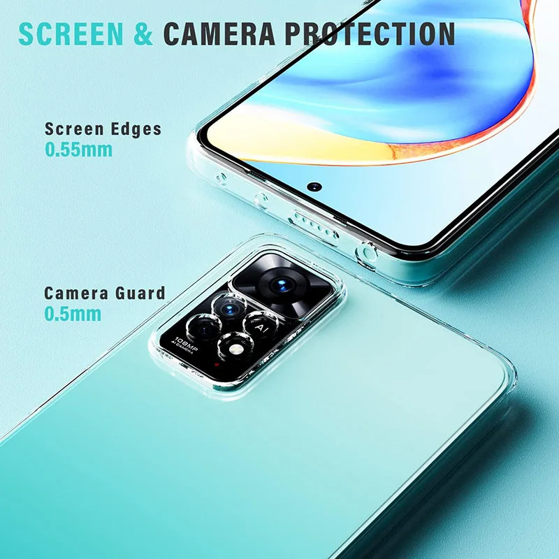 Funda de teléfono suave de silicona transparente para Xiaomi Redmi Note 11 10 9 Pro 11S 11T 10S 10T 9S 9T funda ultrafina para Redmi K50 K40 K30 Pro