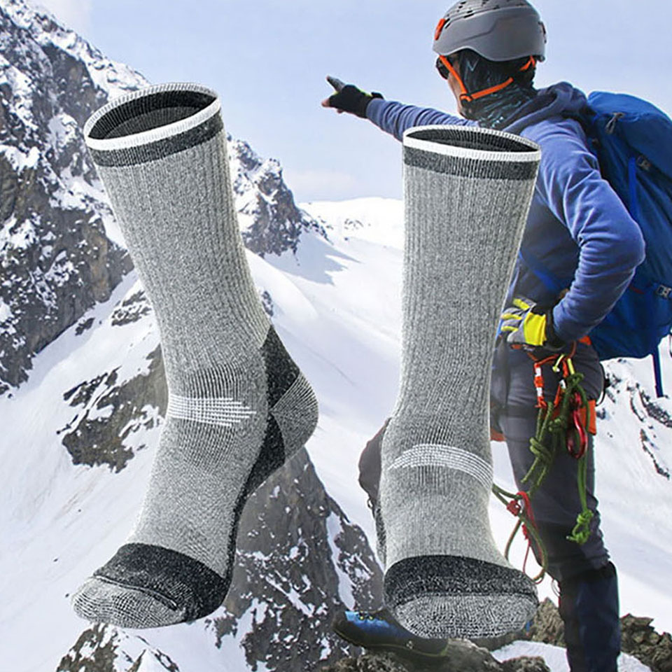GTUBIKE 1 Paar Thermosocken aus Merinowolle für den Winter, warm halten, weich, für Ski, Wandern, Sport, Outdoor, Snowboard, Thermosocke, verdickt