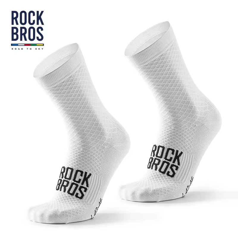 Calcetines de ciclismo ROCKBROS ROAD TO SKY, calcetines deportivos profesionales, calcetines transpirables para bicicleta, calcetín absorbente de golpes de alta elasticidad