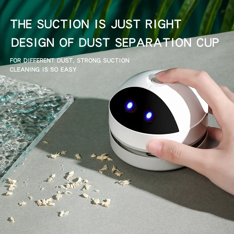 มินิเดสก์ท็อปเครื่องดูดฝุ่นมือถือไร้สายแบบพกพา Desktop Sweeper Office Home เครื่องมือทําความสะอาดดินสอยางลบ Crumbs