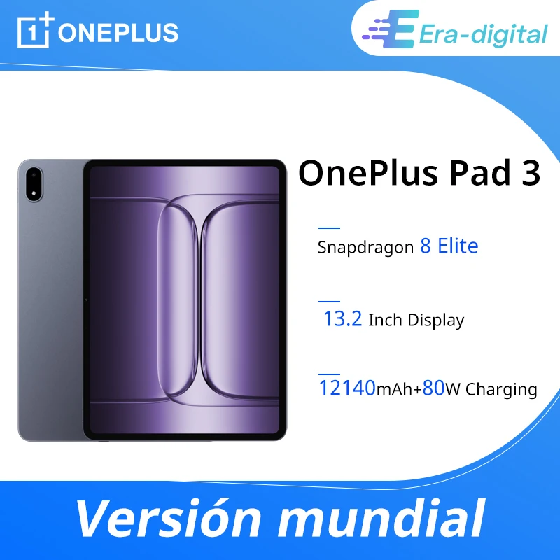 OnePlus Pad 3 Global Version Tablet Snapdragon 8 Elite 13.2" 144Hz Display 3.4K Auflösung 8 Lautsprecher Wi-Fi 7 Android 15