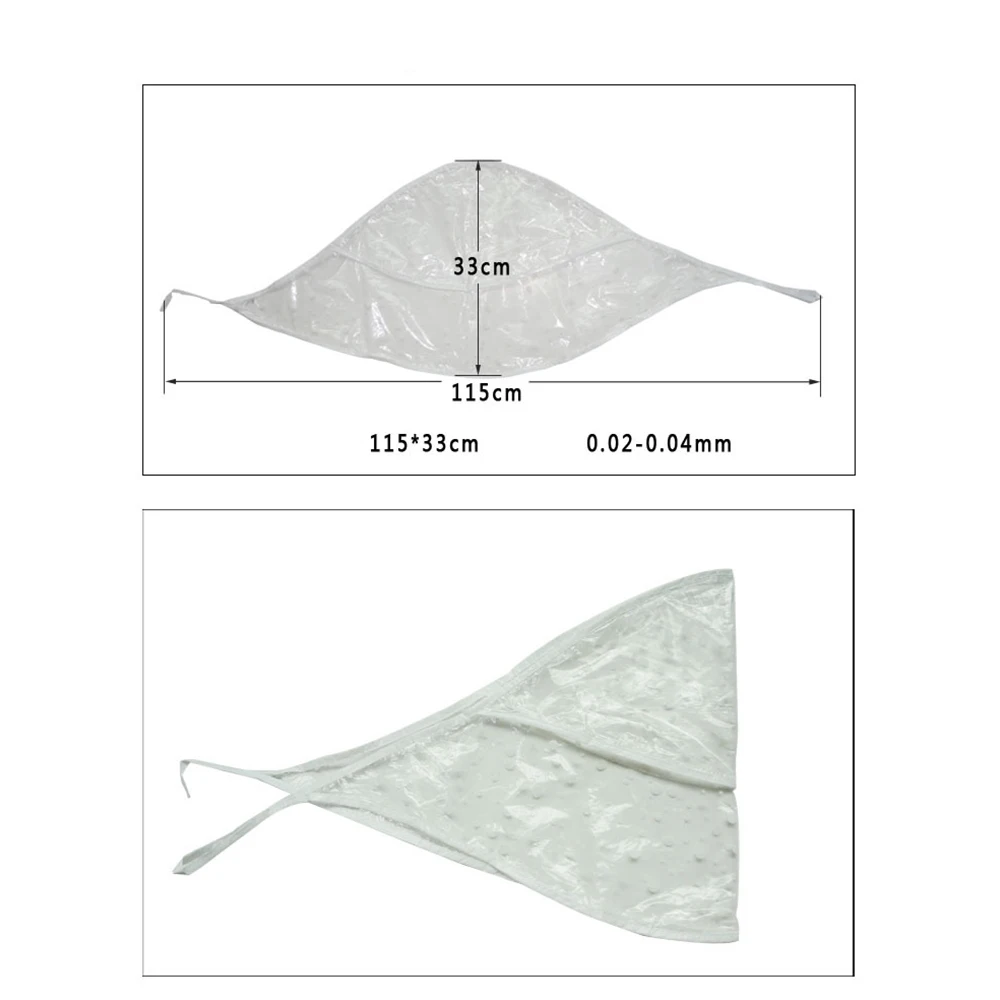 Cappello a vento antipioggia in plastica impermeabile riutilizzabile cappuccio con cappuccio trasparente per capelli