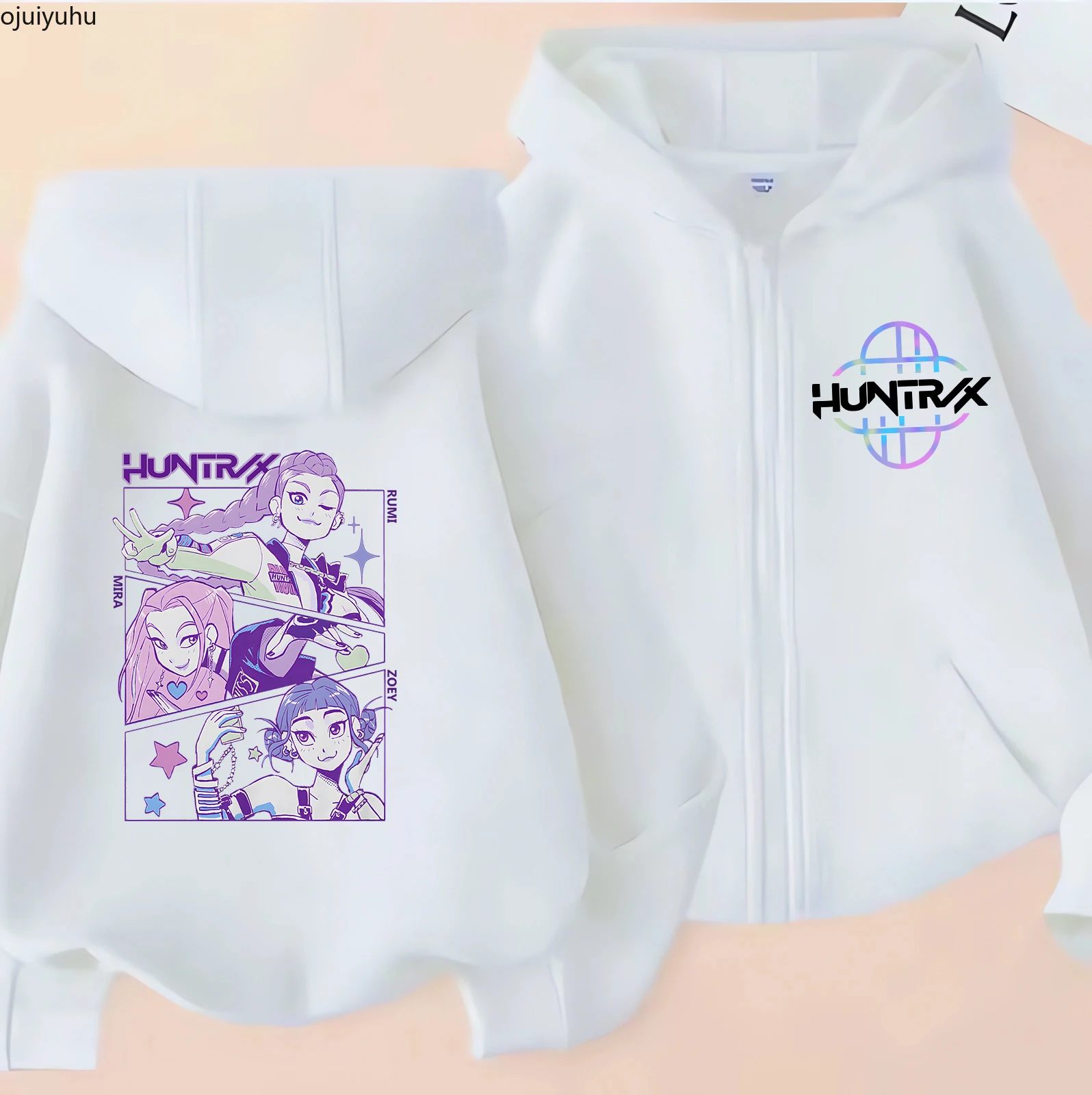 Sudaderas divertidas con cremallera, Sudadera con capucha de cazadores de demonios Kpop, ropa para niños, sudadera para chico y niña, Sudadera con capucha con cremallera, Top informal para bebé