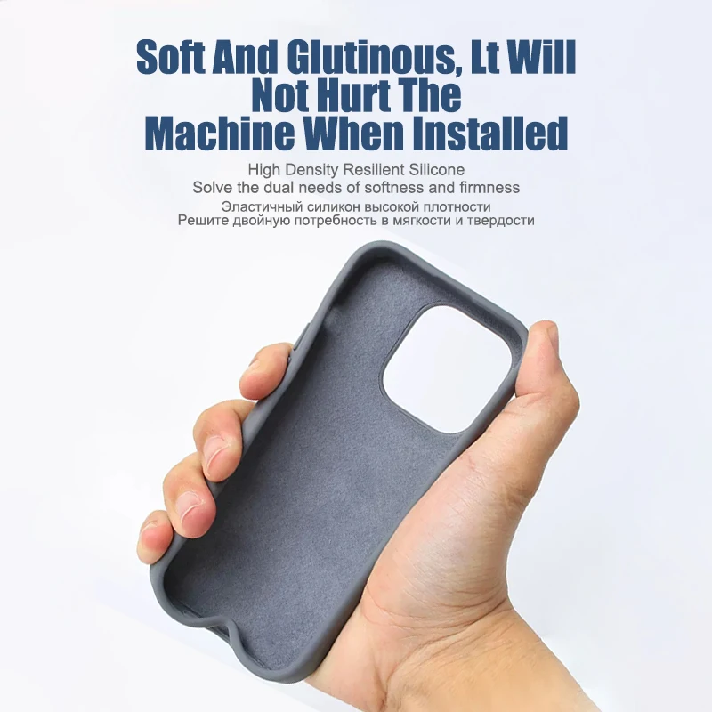 액체 실리콘 케이스 iPhone 11 14 13 12 15 Pro Max 전화 케이스 For iPhone 13 12 Mini 14 15 7 8 Plus X XR XS 충격 방지 커버