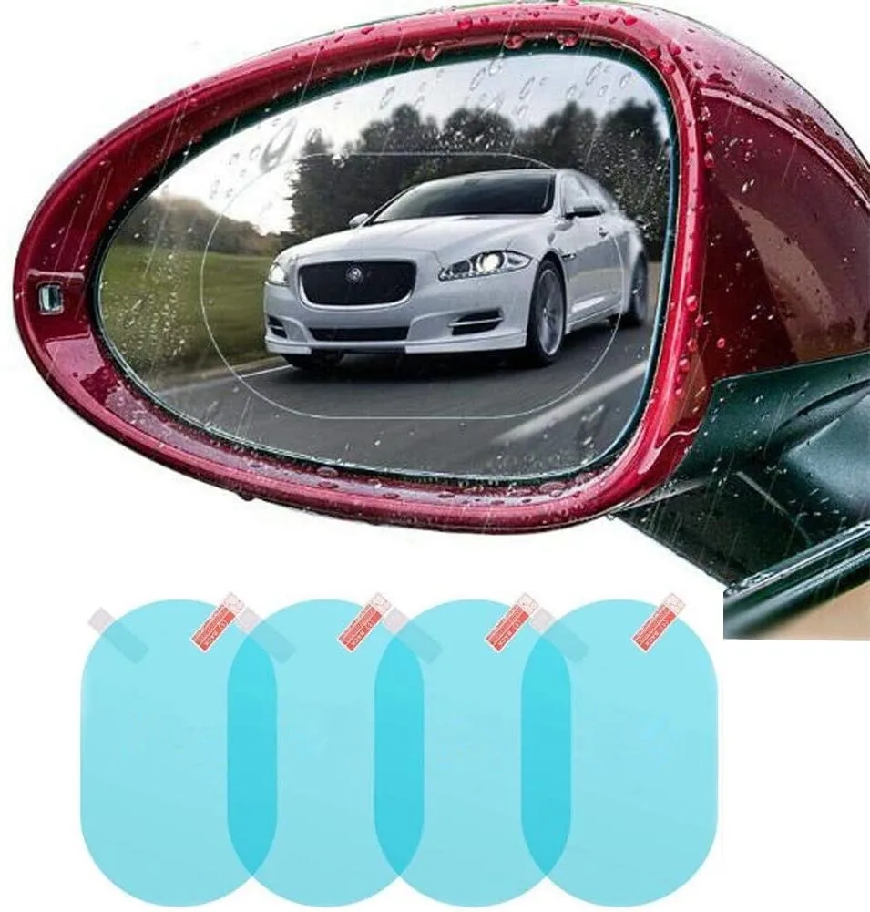 2 uds película impermeable para coche espejo retrovisor de coche protector a prueba de lluvia antiniebla película impermeable membrana accesorios adhesivos para coche