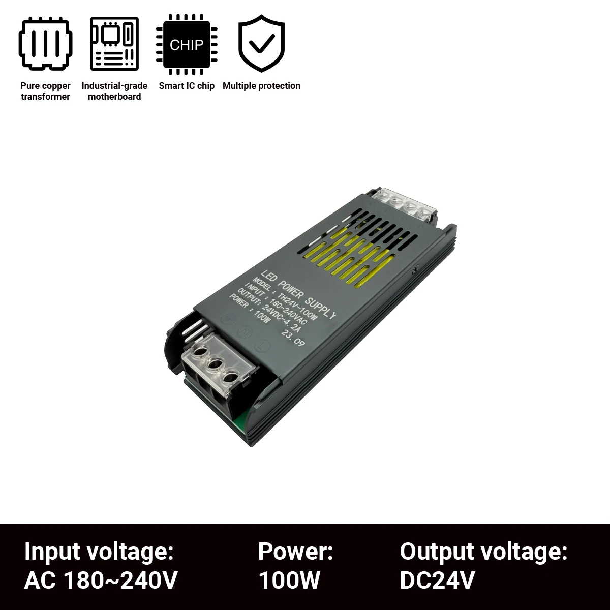 Ultra Thin Driver For LED Strips Constant Voltage Power Supply DC 12V/24V Lighting Transformers Mini60W 100W 150W 200W 300W 400W