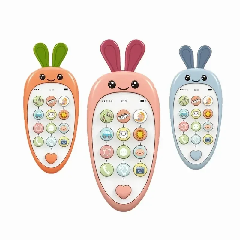 Simulated Biting Mobile Phone Intelligent Early Education Cartoon Puzzle Music Story Learning Telephone Toy Simulated Biting Mob