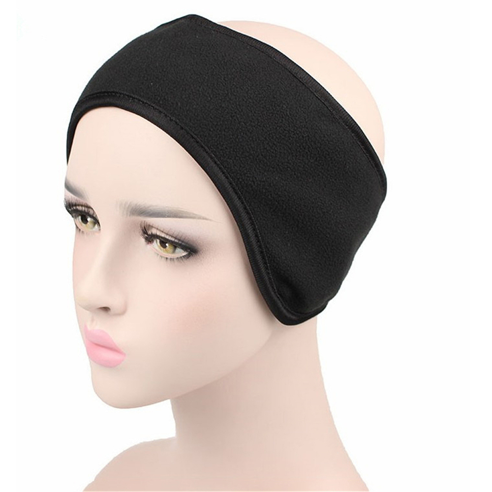 1pcs Winter Double Earmuffs For Men And Women With Warm Ski Forehead Protection Velcro Headband