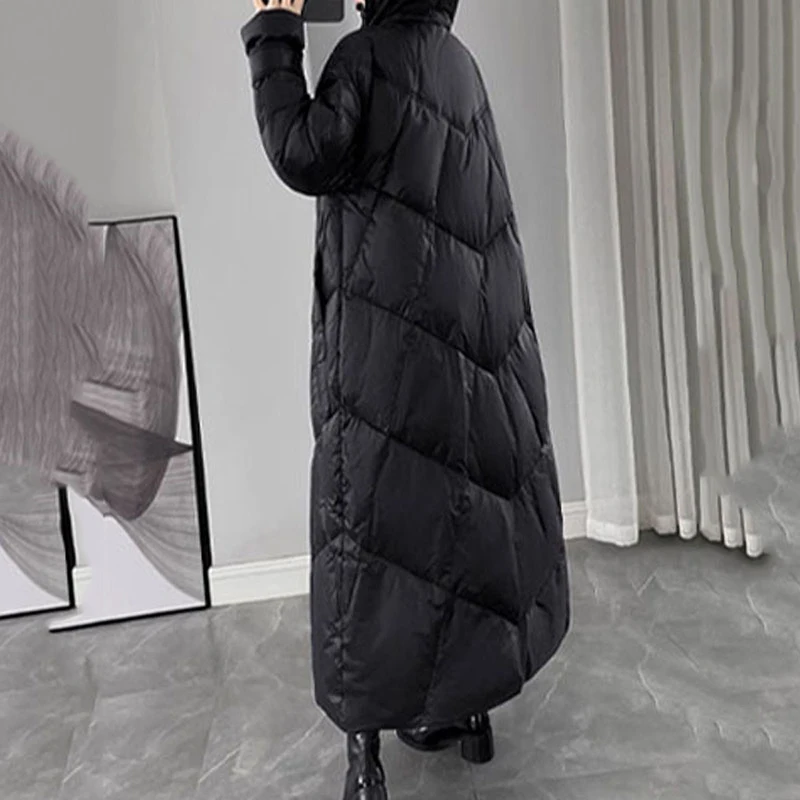 2024ฤดูหนาวPuffer Coatสตรียาวลงผ้าฝ้ายเสื้อเกาหลีHodoedผ้าฝ้ายเบาะเสื้อแจ็คเก็ตสตรีหญิงสบายๆเสื้อกันหนาว