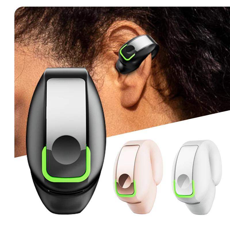 Auriculares inalámbricos Bluetooth de conducción ósea 5,3, auriculares con Clip que hablan, uso prolongado sin dolor, batería de larga duración