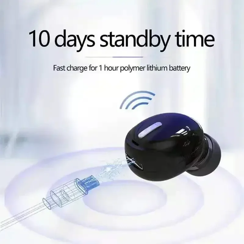 X9 fone de ouvido sem fio bluetooth 5.0 com microfone único fone de ouvido esportivo para xiaomi huawei fones de ouvido de som estéreo