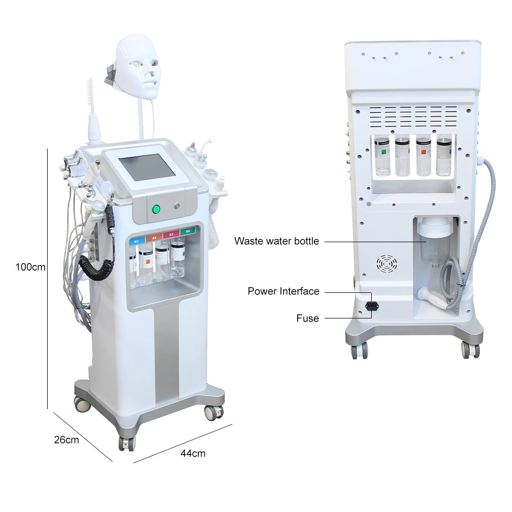 12 w 1 H2O2 Small Bubble Machine Water Oxygen Hydro Skin Scurbber Face Lifting Jet Auqa Peel Machine Skin Rejuvenation For Spa