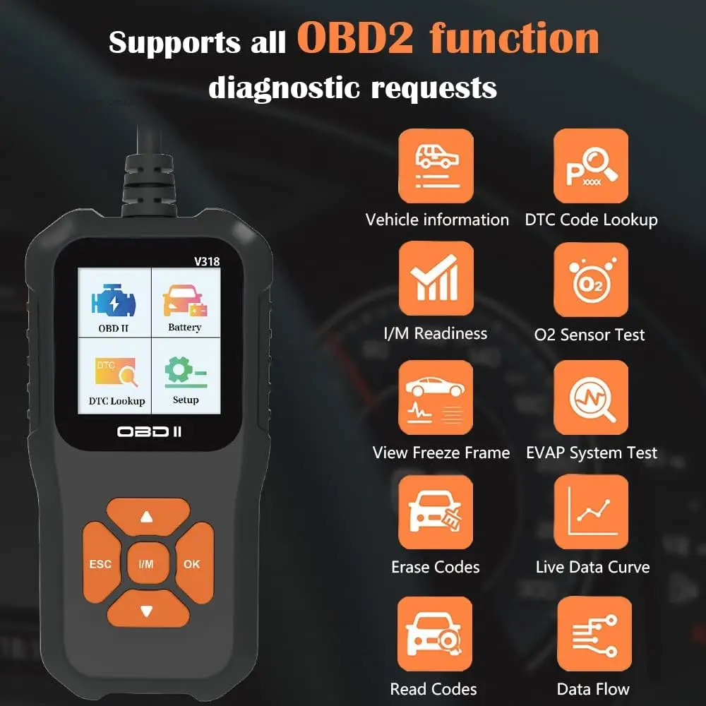 เครื่องสแกน OBD2 V520 V309ใหม่ระบบเครื่องยนต์รถแบบมืออาชีพเครื่องอ่านรหัสค้นหา DTC สำหรับยานยนต์เครื่องมือวินิจฉัยรถยนต์