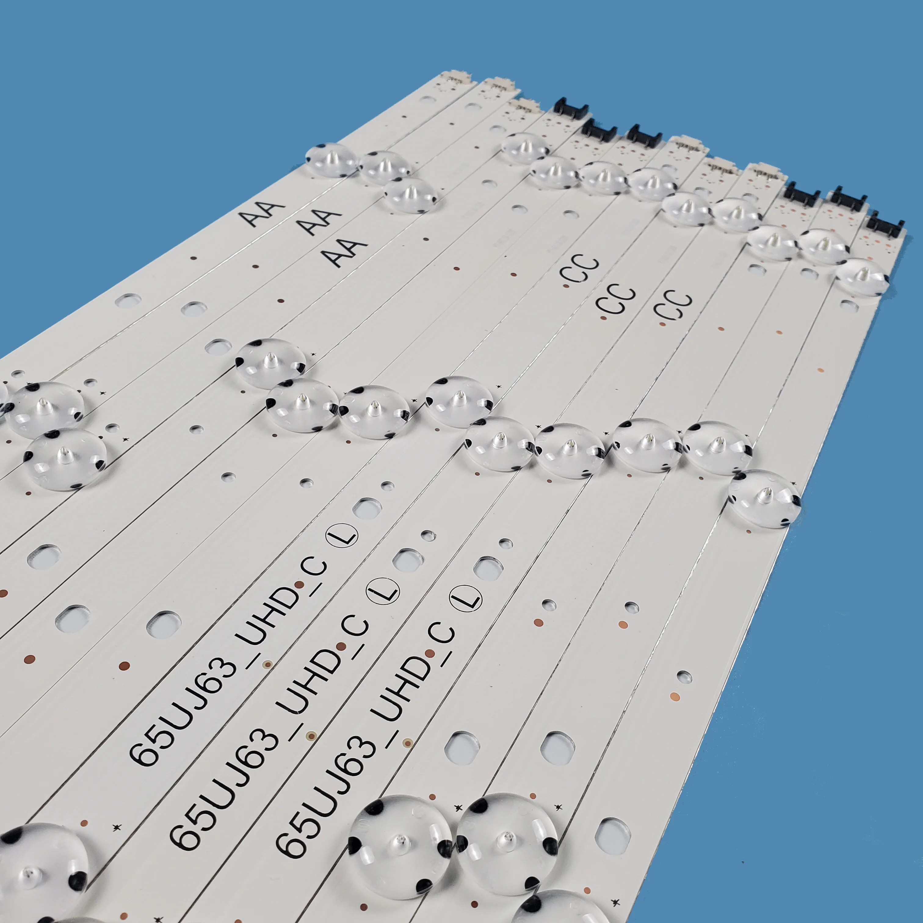 12pcs LED Backlight For 65UJ6300 65UJ630V 65UJ6309 65UJ634V 65UJ5500 65UK6100 Innotek 17Y 65inch_A SSC 65UJ63_UHD_A B C D