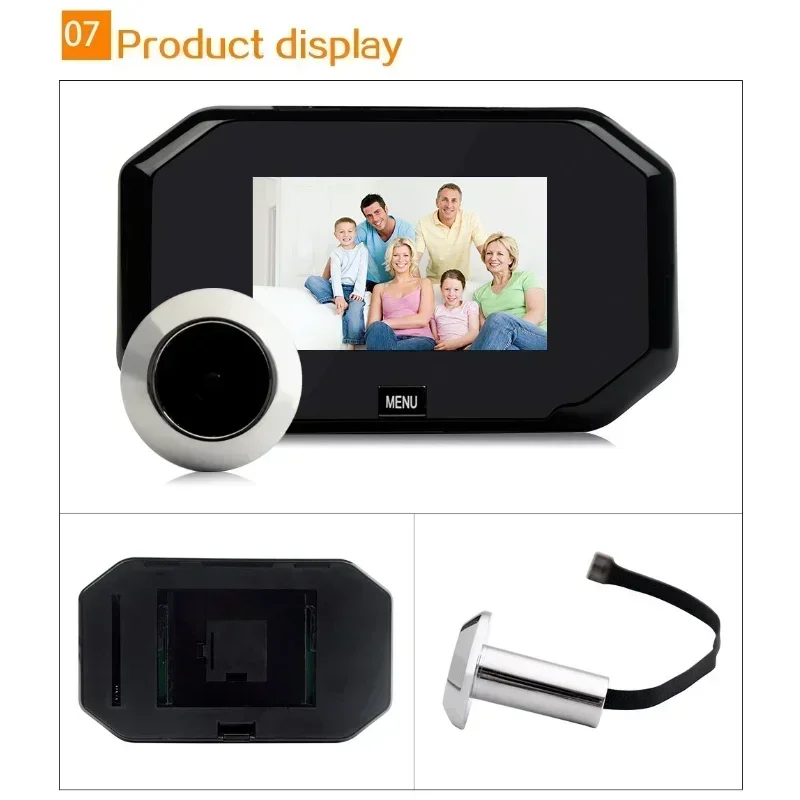 X7 3,5 pulgadas 1080P WiFi timbre inteligente ojo mirilla cámara 100 grados puerta viewe visión nocturna mirilla timbre Monitor al aire libre