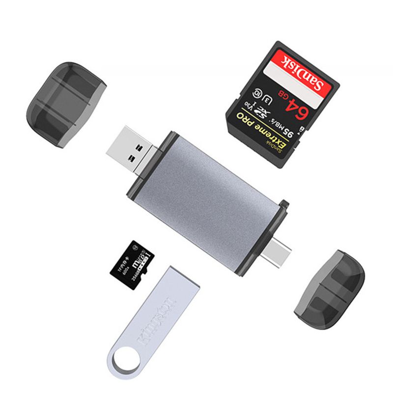 1Pc 6 in1 universel SD/TF carte ordinateur téléphone portable lecteurs de carte SIM 3.0 USB type-c Micro USB OTG lecteur de carte de secours pour Android