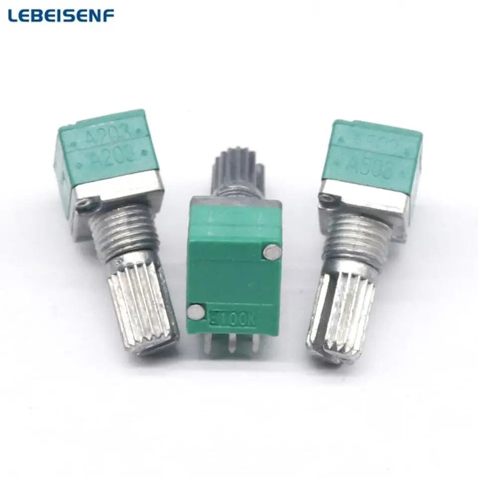 5 Cái/lốc Đặc Biệt Âm Thanh Cao Cấp 10% Đôi Chiết Áp RK097G A20K A50K A100K Tay Cầm Dài 15MM Hoa Trục