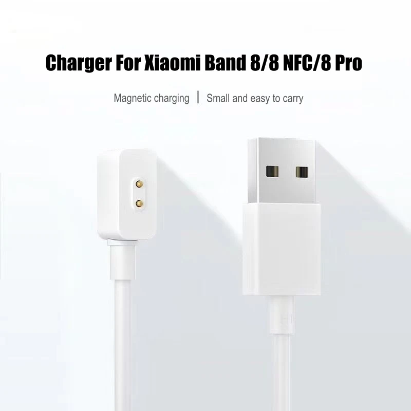 Cabo de carregamento magnético M8 para Xiaomi, Mi Band 8 Pro, NFC, Redmi Watch 3, 2 Active Lite, Carregador de doca USB, Universal