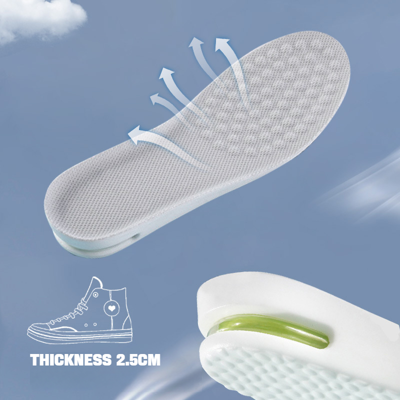 1 paio di solette per aumento di altezza per i piedi solette sportive comfort fascite plantare inserti per scarpe cuscinetti per scarpe ammortizzanti