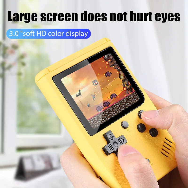 Consola de videojuegos de 8 bits, Mini reproductor de juegos portátil Retro LCD de 3,0 pulgadas, 400 juegos integrados, consola de juegos AV portátil para regalo de niños