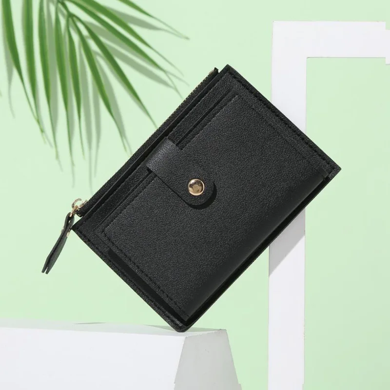 Ladies ultra-thin card package Korean coin purse zipper card package Candy-colored bus student bank card set US dollar package