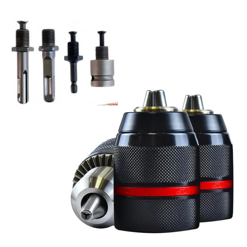 Metal Heavy Duty 1/2-20UNF 10mm 13mm Keyless Drill Chuck Hex Shank/SDS/Socket Square Female Adaptor Hardware Tool hand tool