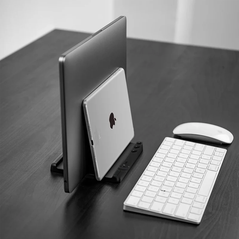 Office Laptop Stand Vertical Save Desktop Space Easy To Place Computer Accessories Scalable Width Office Desk Storage