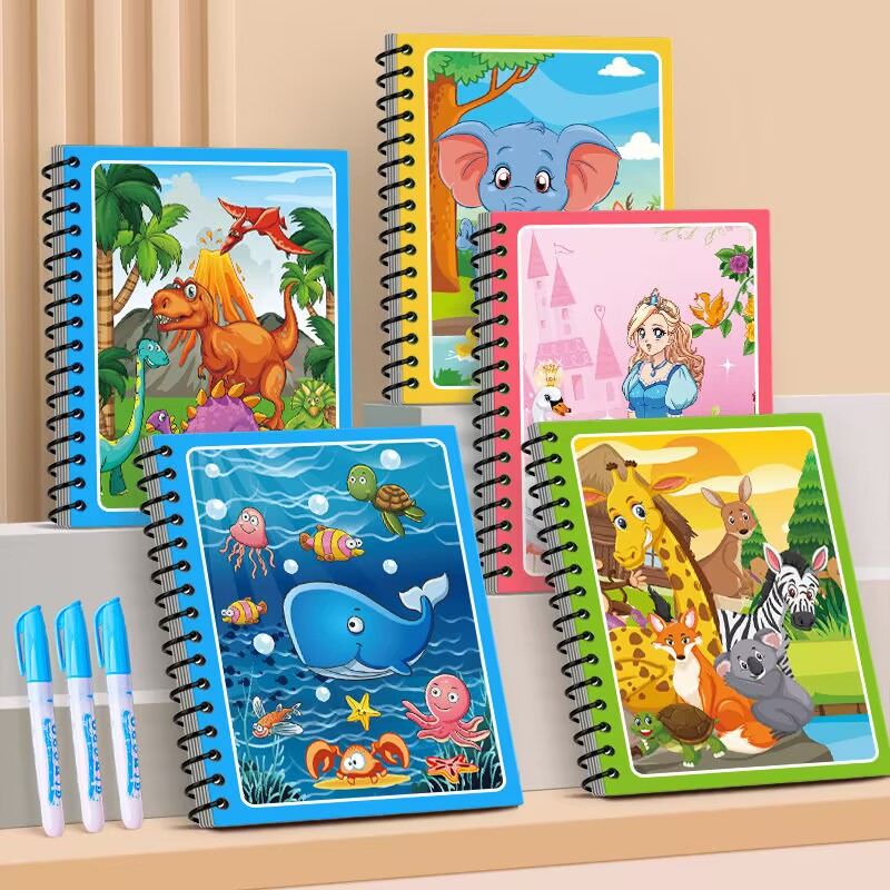 สมุดระบายสี Baby Magic Water Book Montessori ของเล่นเพื่อการศึกษาเด็ก 1 ปีภาพวาดแบบใช้ซ้ําได้เด็กเกม