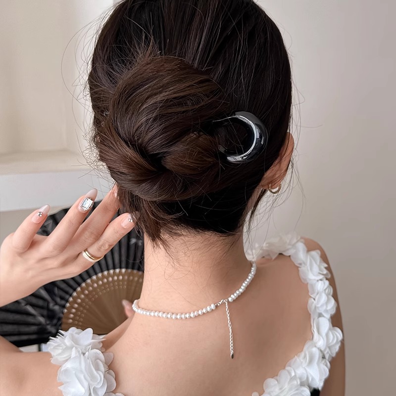 Neue U-Förmigen Haar Gabel Frauen Mode Schildpatt Acetat Haarnadel Geometrische Design Headwear Haar Sticks Mädchen Haar Zubehör