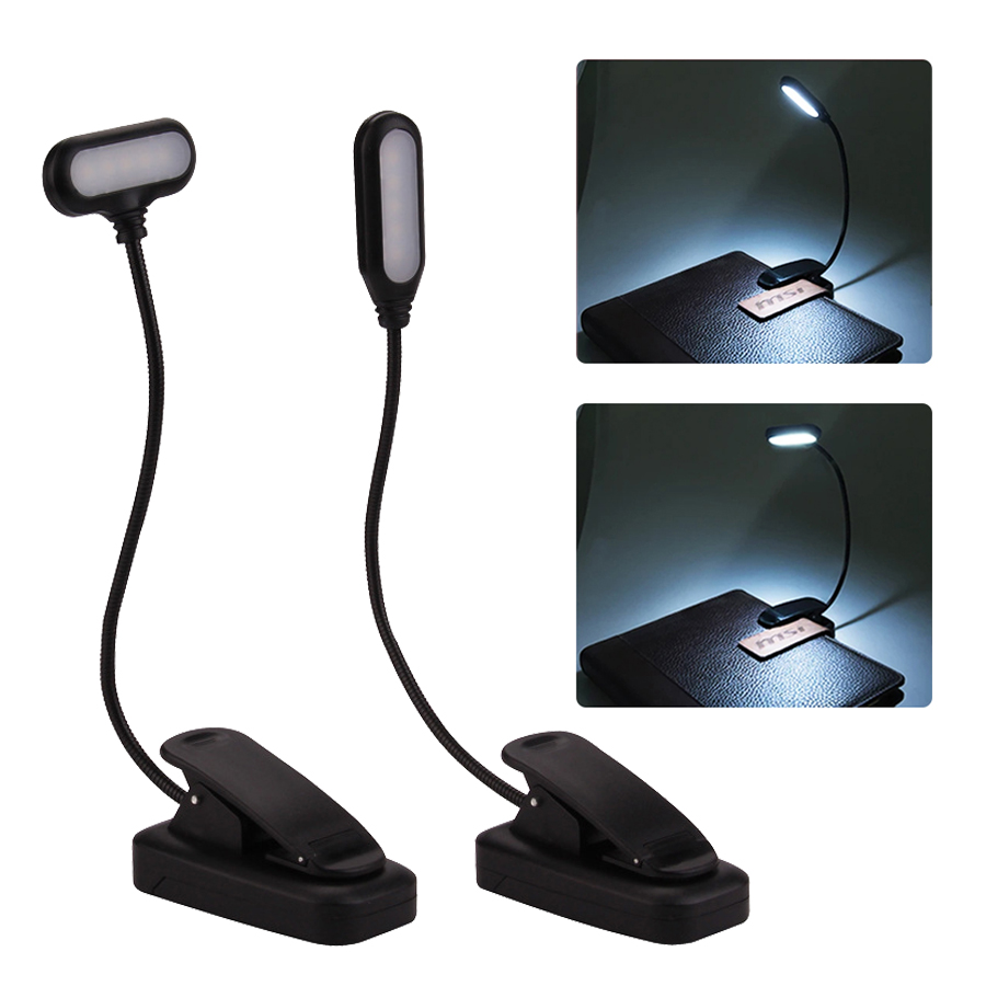 Mini-LED-Buchlampe, batteriebetriebene Tischlampe, flexibel, zum Lernen, zum Aufstecken, Schreibtischlampe, tragbar, zum Lesen im Schlafzimmer, Nachtlicht