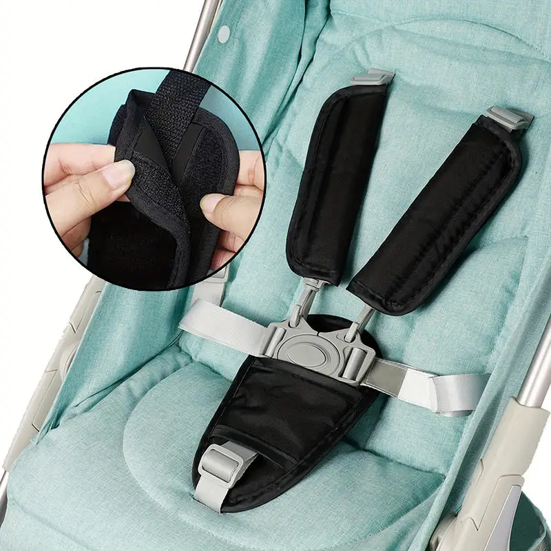 Coussinets de ceinture de sécurité de voiture pour bébé, housses universelles de sangle d'épaule de poussette, coussin doux, protection de landau