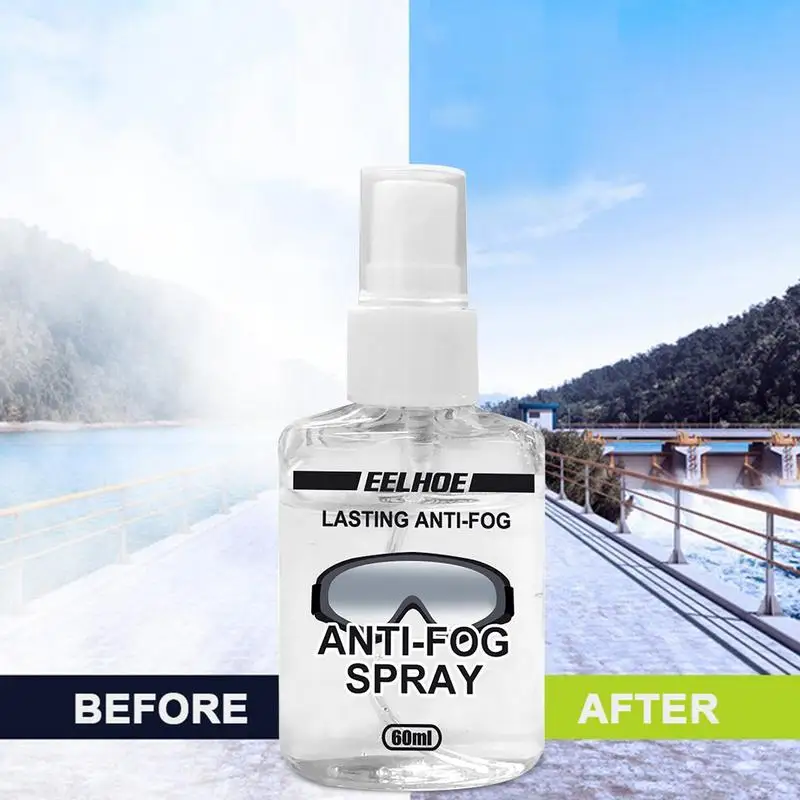 60ML Antifogging Agent หน้ากากดําน้ําแว่นตารถยนต์ว่ายน้ําแว่นตาดําน้ําหมอก Remover สเปรย์ป้องกันหมอก