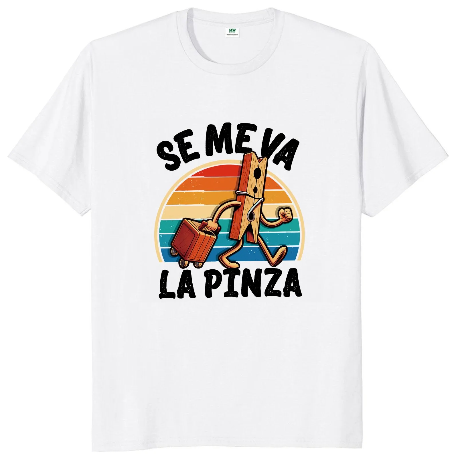 Se Me Va La Pinza T Shirt Śmieszne Hiszpańskie Żarty Y2k Vintage T-shirt Dla Mężczyzn Kobiet 100% Bawełna Miękkie Unisex Casual Tops 50956