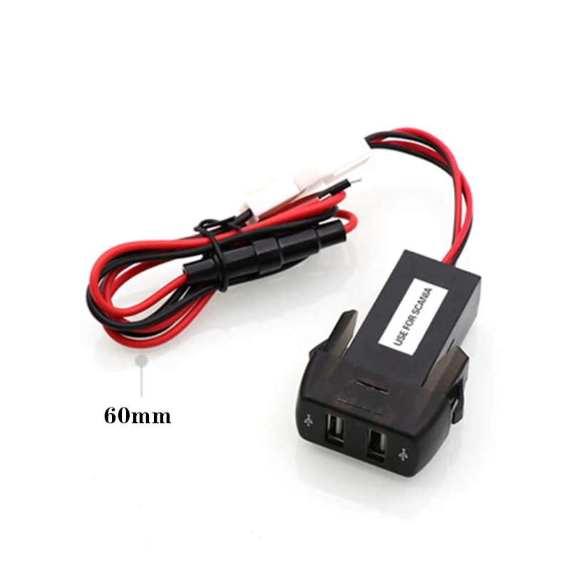 1 chargeur de voiture double USB 5V 2,1 a/2,1 a, prise de courant double USB pour smartphone, Ipad, Iphone, utilisation pour camion Scania série R P G QC 3.0