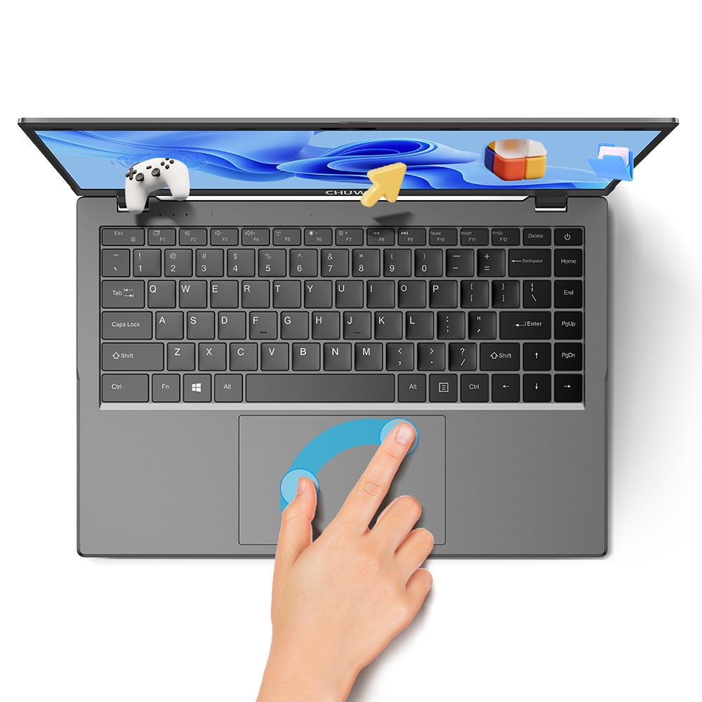 CHUWI GemiBook XPro 14inch UHD Screen Laptop 8GB RAM 256GB SSD Intel N150 / N100 Windows 11 Computer with Cooling Fan Notebook