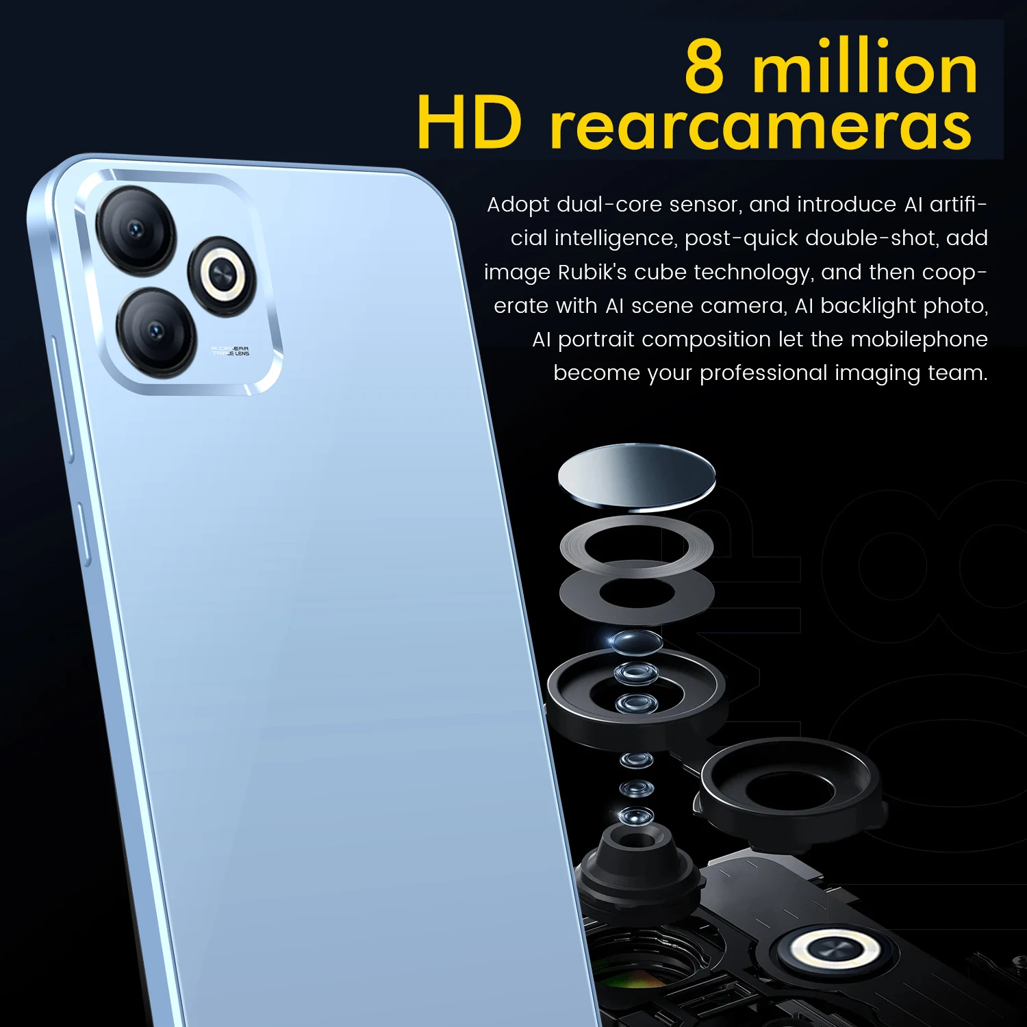 FUFFI-X6 Pro Smartphone Android 6.0 inch 3G Network 2+16GB ROM 3500mah Mobile phone Google Play Dual SIM 5+8MP Cellphones