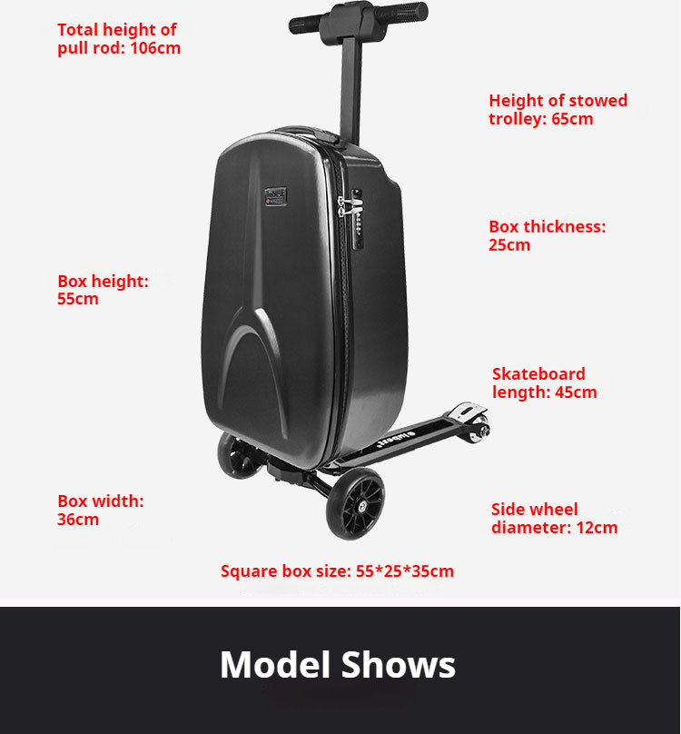 กระเป๋าล้อลากสเก็ตบอร์ดไฟฟ้า kopor perjalanan อัจฉริยะใหม่