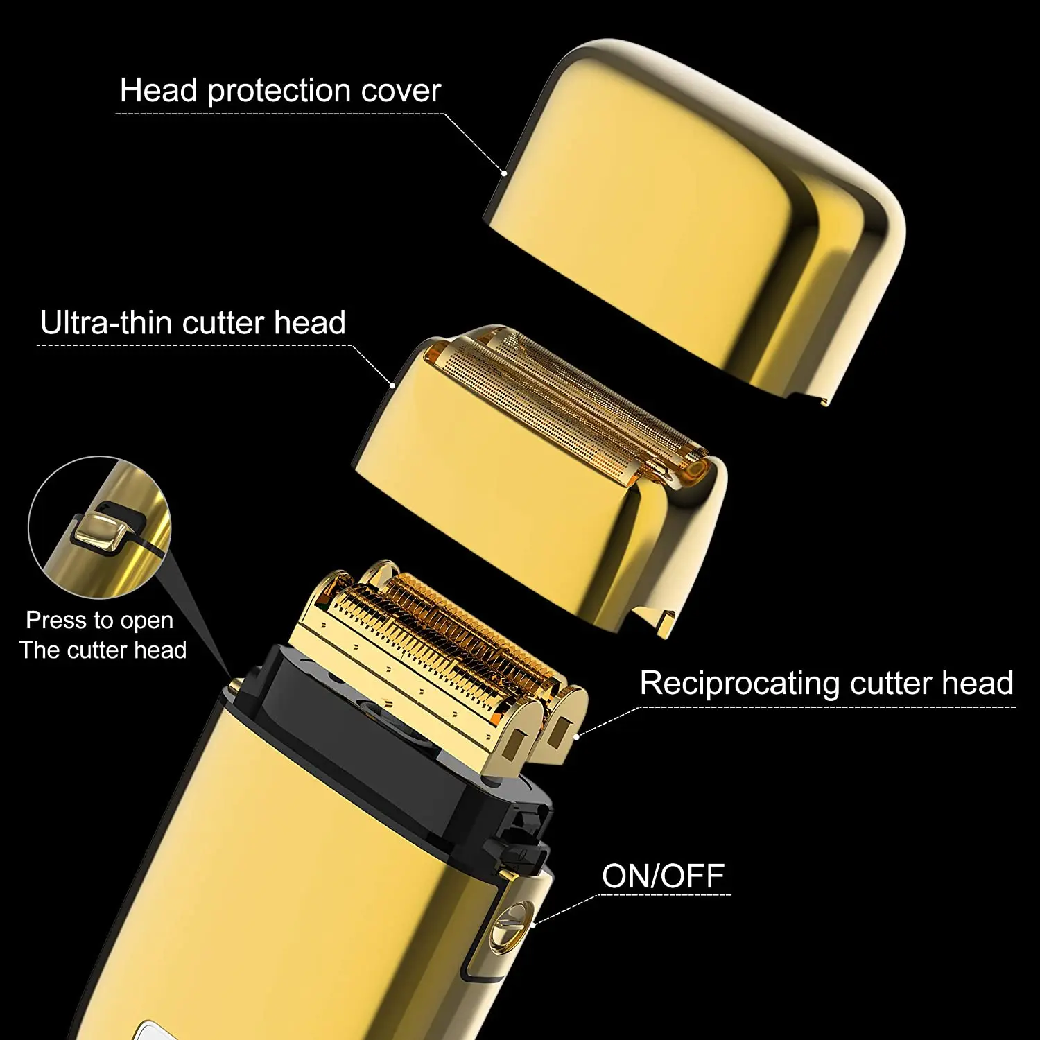 Kemei Tx1 ชาร์จโลหะ Pro เครื่องโกนหนวดไฟฟ้าสําหรับผู้ชายผมเครามีดโกนหนวดไฟฟ้าหัวล้านโกนเครื่อง Finishing Fade