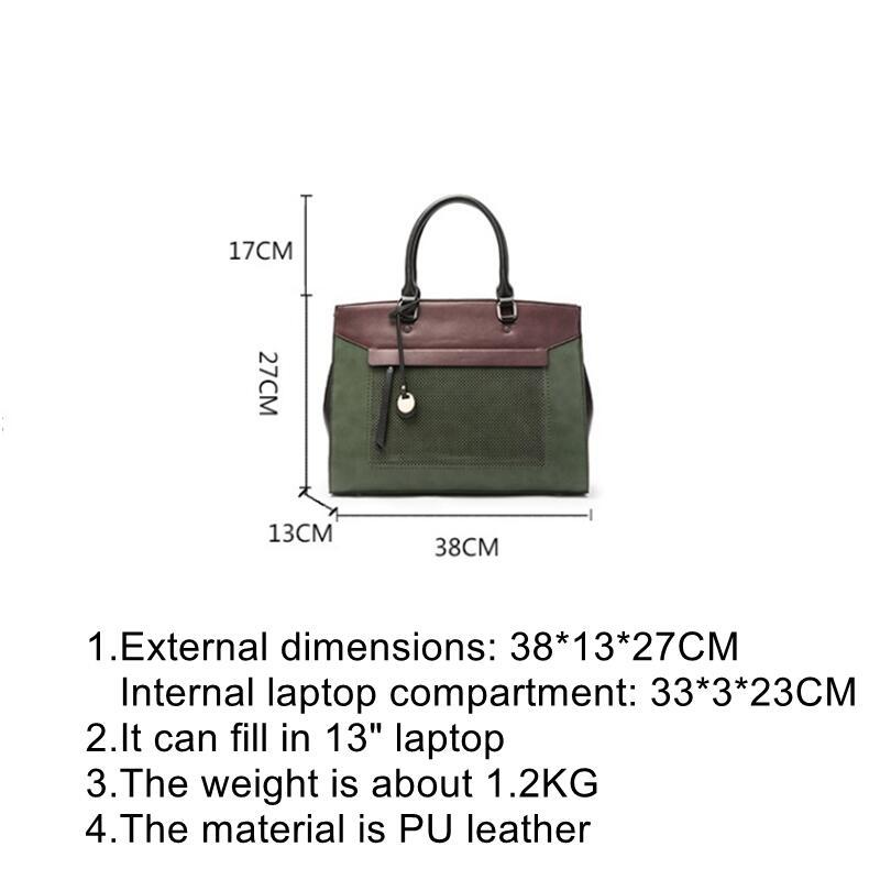 OYIXINGER-Maleta de couro para mulheres, alça superior, bolsa de ombro, negócios, laptop, MacBook, HP, Acer, Dell, moda, senhoras, 13"