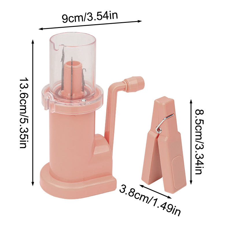 Máquina de tricô de corda semiautomática com manivela manual estilo vermelho pequena máquina de tecelagem ferramenta de tecelagem