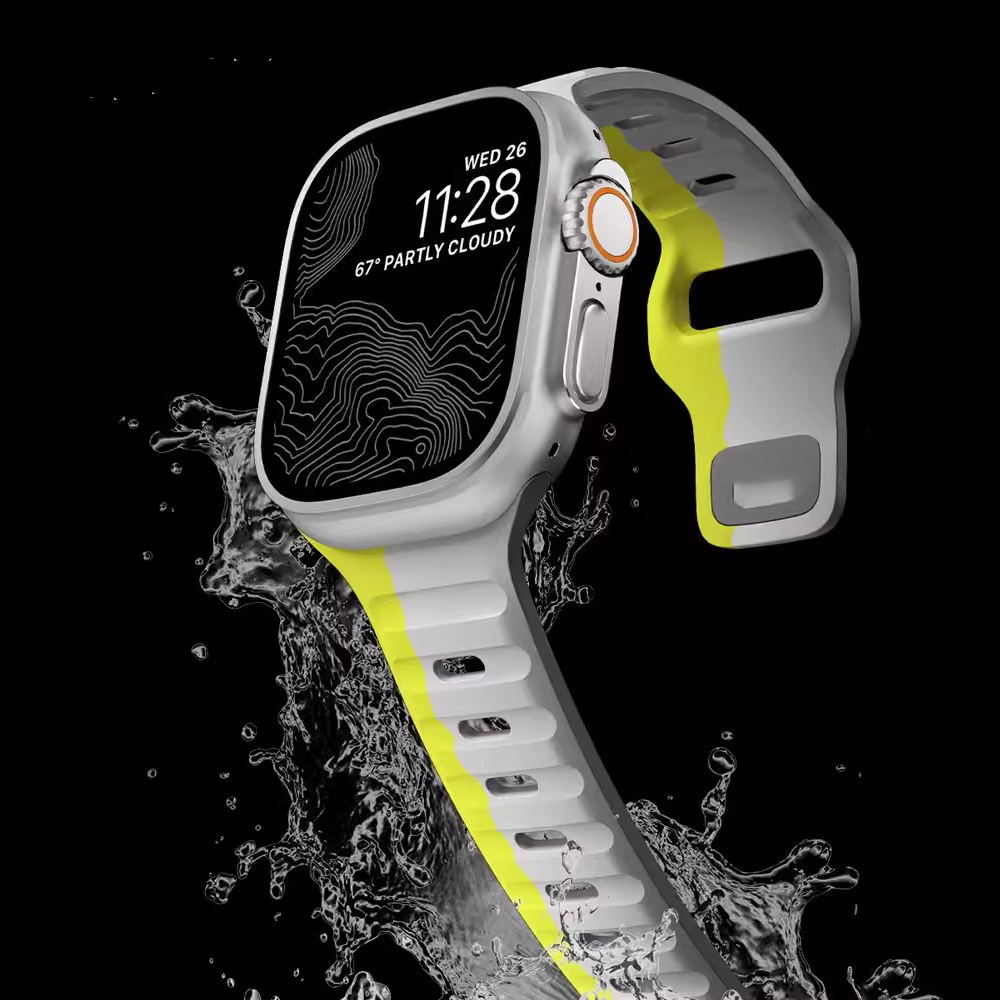 Cinturino in silicone morbido per cinturino Apple Watch Ultra 49mm 44mm 45mm 42mm 41mm 42mm 38mm cinturino sportivo iwatch Serise 8 7 6 5 braccialetto
