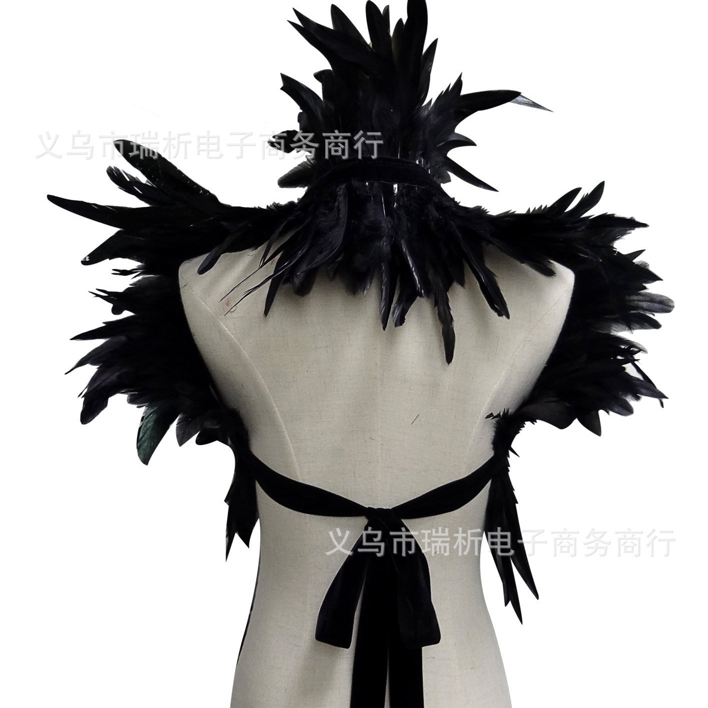 Gothic Feder Schal Hahn Feder Schal Falscher Kragen Feder Eimer Umhang Zubehör Zubehör 24W002