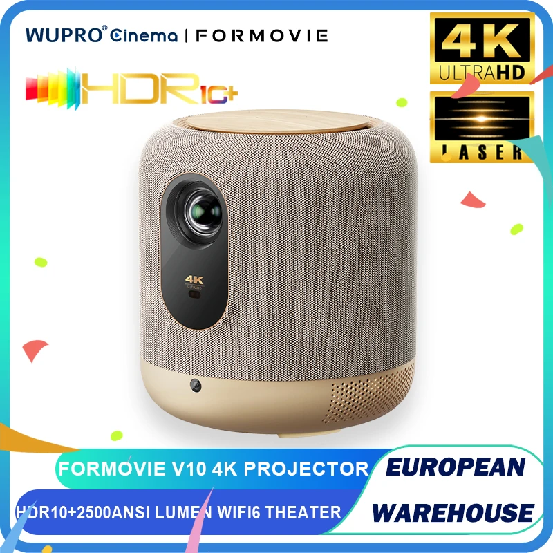 Formovie Fengmi V10 4K Proyector láser MEMC HDR10 2500ANSI lúmenes Cine en casa Sistema de audio Bluetooth portátil Smart Theater
