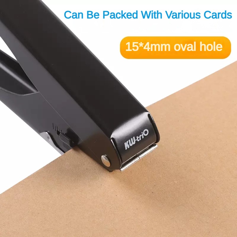 KW-triO 1 หลุม 10 แผ่นความจุ Hole Punch Heavy-Duty สล็อตโลหะ Single Hole Puncher สําหรับ ID Card PVC Photo Slot และกระดาษ