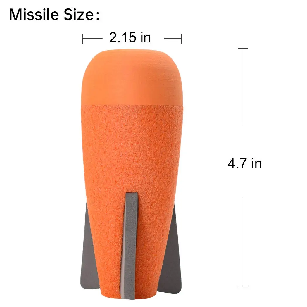 Foam Mega-Missile Refill Pack Toy Accessories Compatible For Nerf Rocket N-Strike Elite Series Missile Blaster Missile Launcher