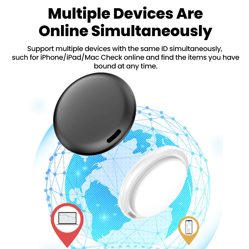 Tag-D Anti Lost GPS Tracking Device Bluetooth Smart Air Tag Position Finder Локатор работает с iPhone iPad iOS System FindMy App