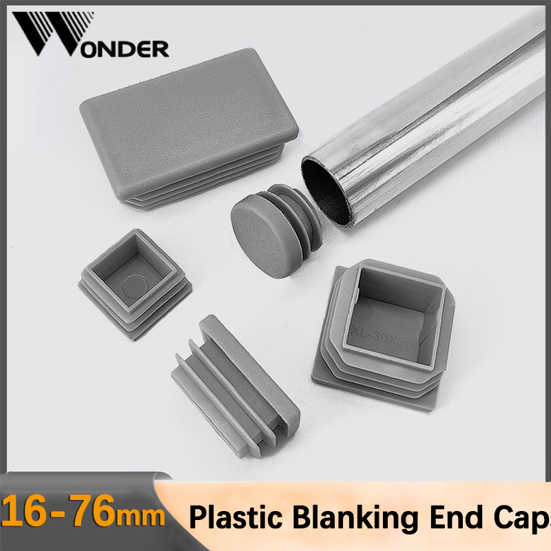 Серые пластиковые заглушки, вставки для труб, заглушки, круглые квадратные мебельные стулья, ножки стола, пылезащитный чехол