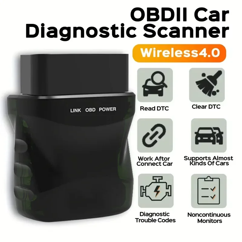 ELM327 V1.5 Scanner OBD2 outil de Diagnostic OBDII Bluetooth 4.0 contrôle automatique de la lumière du moteur lecteur OBDII pour IOS Android PC