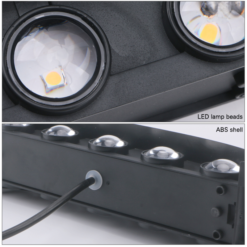 Lámpara de pared LED para exteriores IP65, iluminación luminosa impermeable hacia arriba y hacia abajo, aplique de jardín para escaleras interiores, AC110-220V de plástico ligero